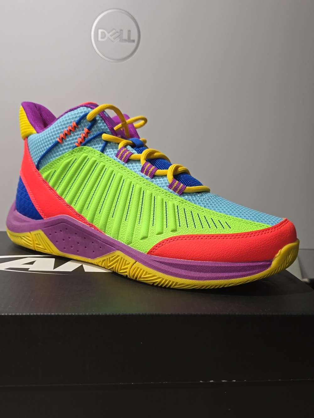 And1 Men's Multicolor Athletic Sneakers - Neon Green/Blue/Pink/Yellow